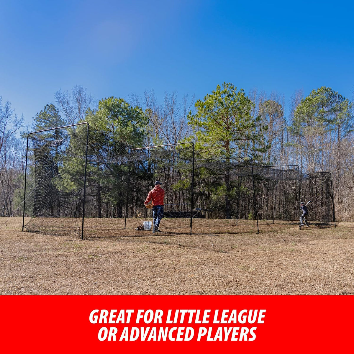 40 and 60 Foot Batting Cage with Frame and Netting Y86516