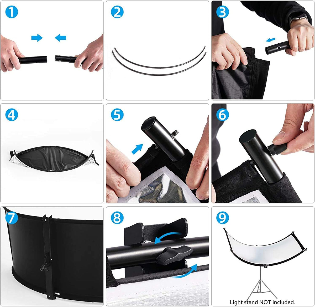 24x70 inches Photography Lighting Reflector with Carry Bag D8645