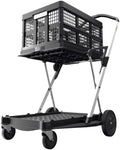 Pink Collapsible Shopping Cart with Storage Crate I3480
