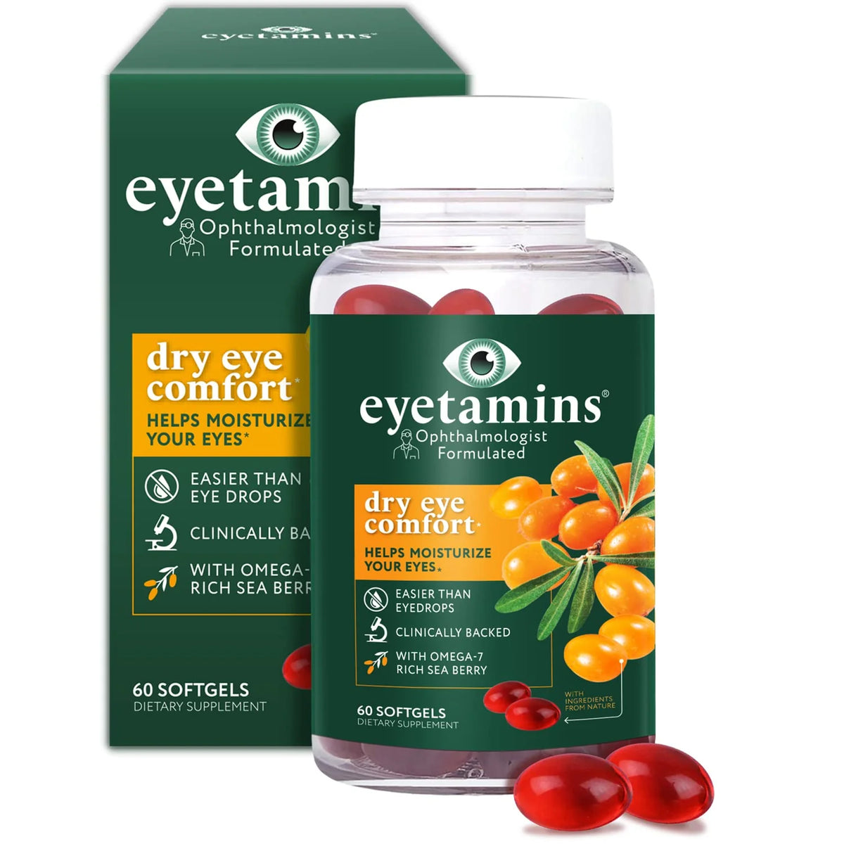 60 Softgels Vegan Non-GMO Himalayan Sea Buckthorn Oil Z692133