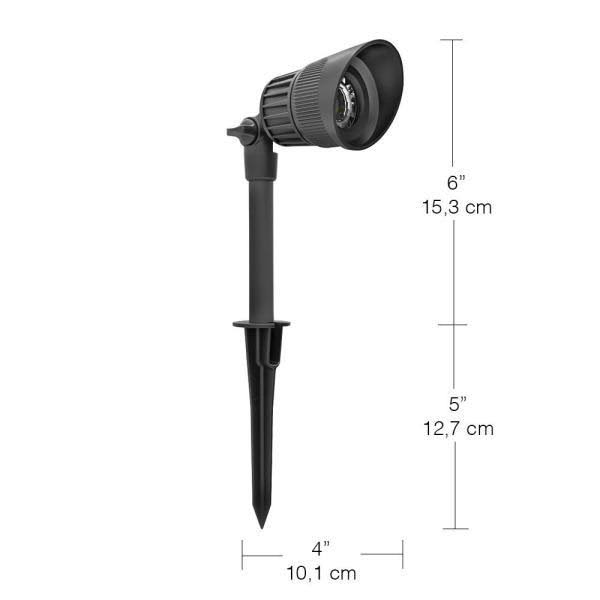 Black Outdoor Integrated LED Landscape Path Light F7638
