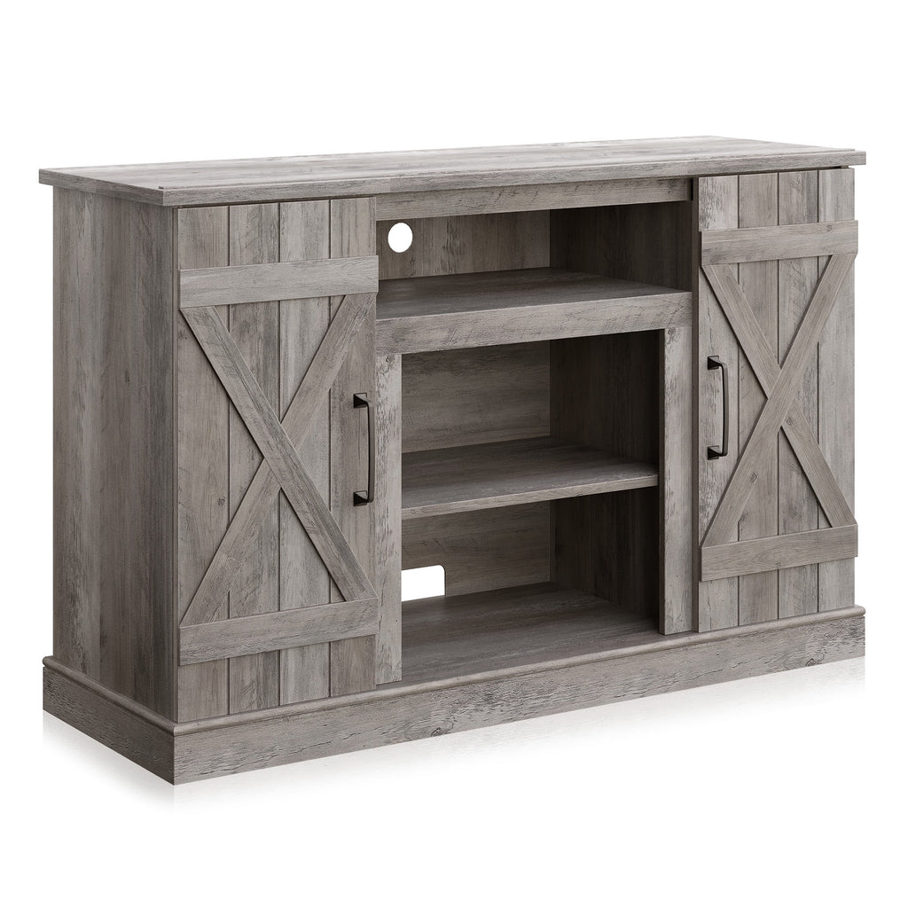 Gray Wash TV Stand Media Entertainment Center I386322