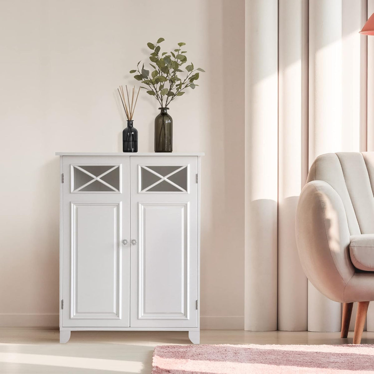 White Floor Cabinet R32495