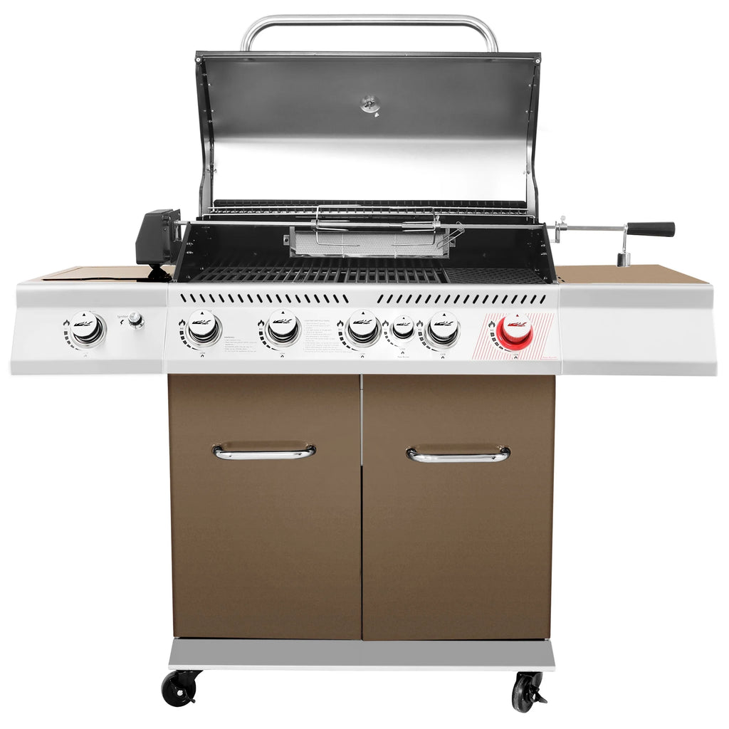 5-Burner Gas Grill with Rotisserie Kit E62097