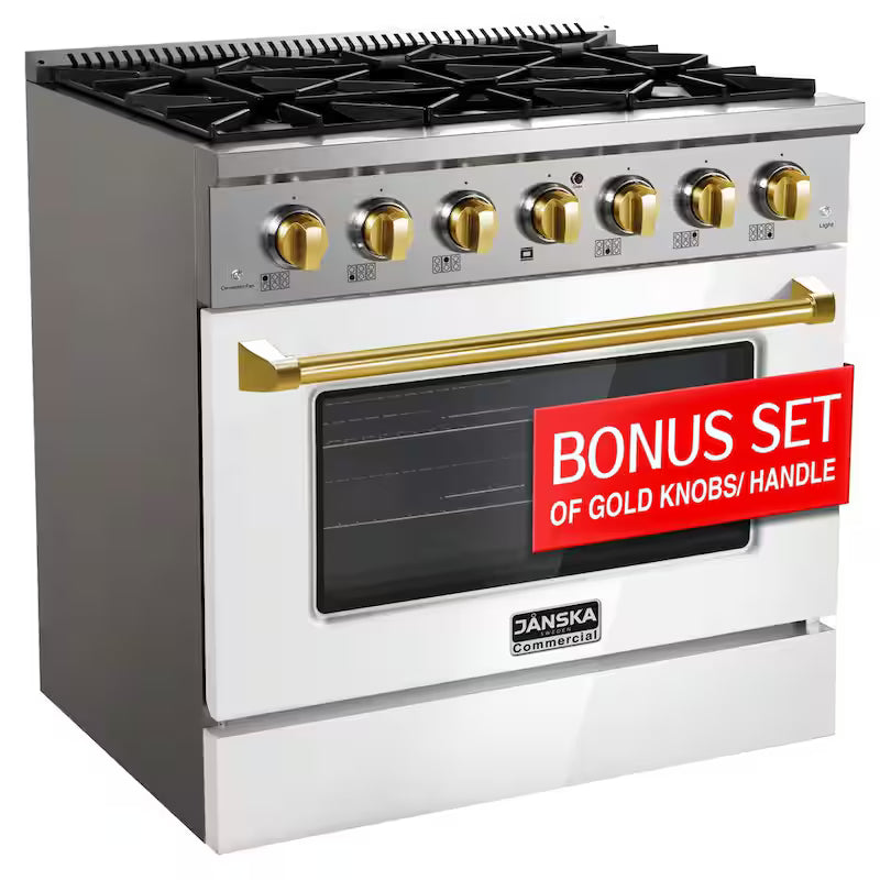 36 in. 5.2 cu. ft. Gas Range with 6-Sealed Burners J77679