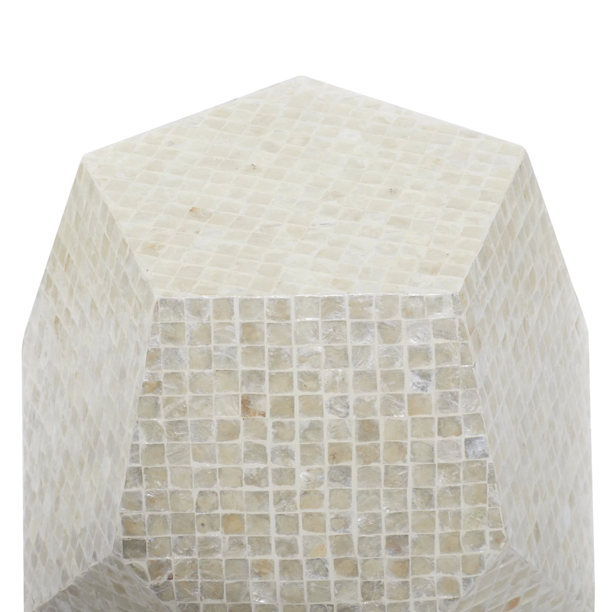 Cream Mother of Pearl Handmade Accent Table S2811