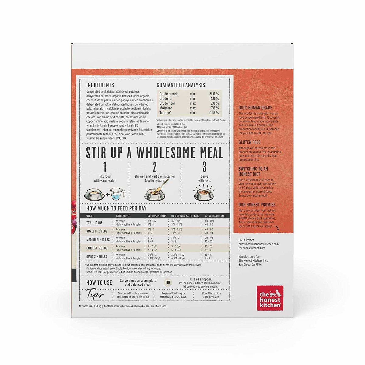 Dehydrated Grain-Free Beef Dog Food 10lb I367772