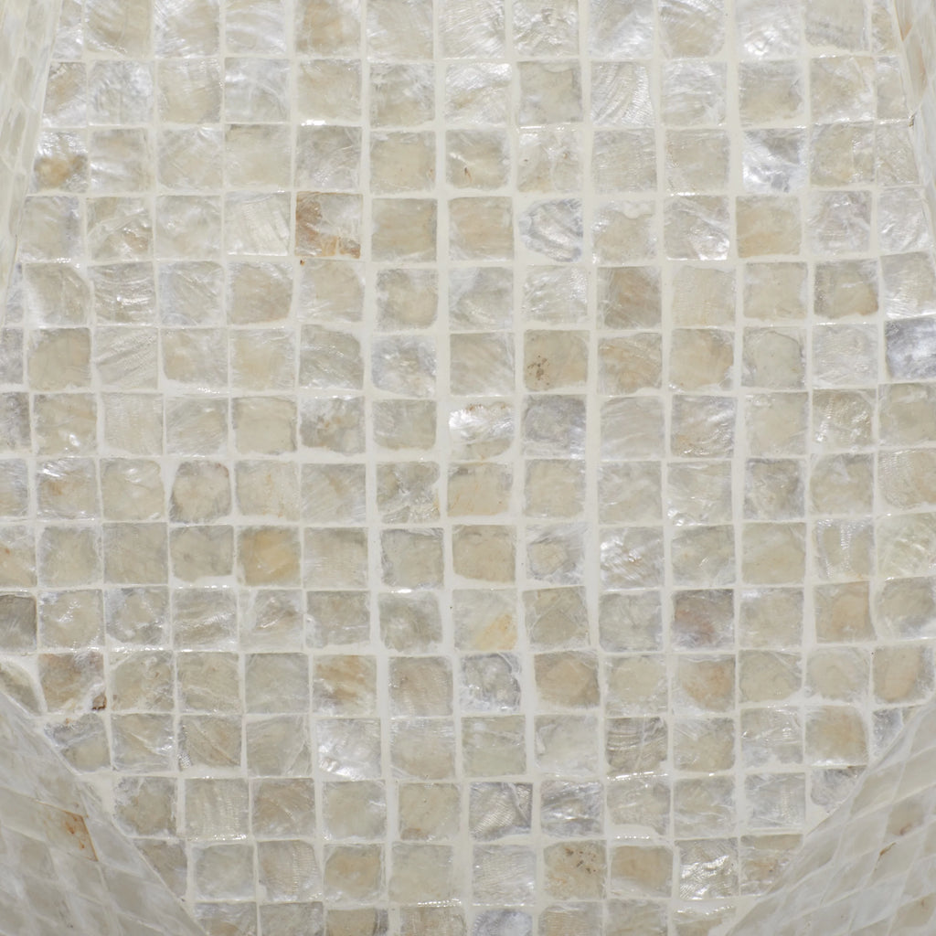 Cream Mother of Pearl Handmade Accent Table S2811