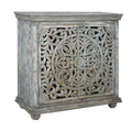 Mango Wood Carved 2 Door Cabinet W3684
