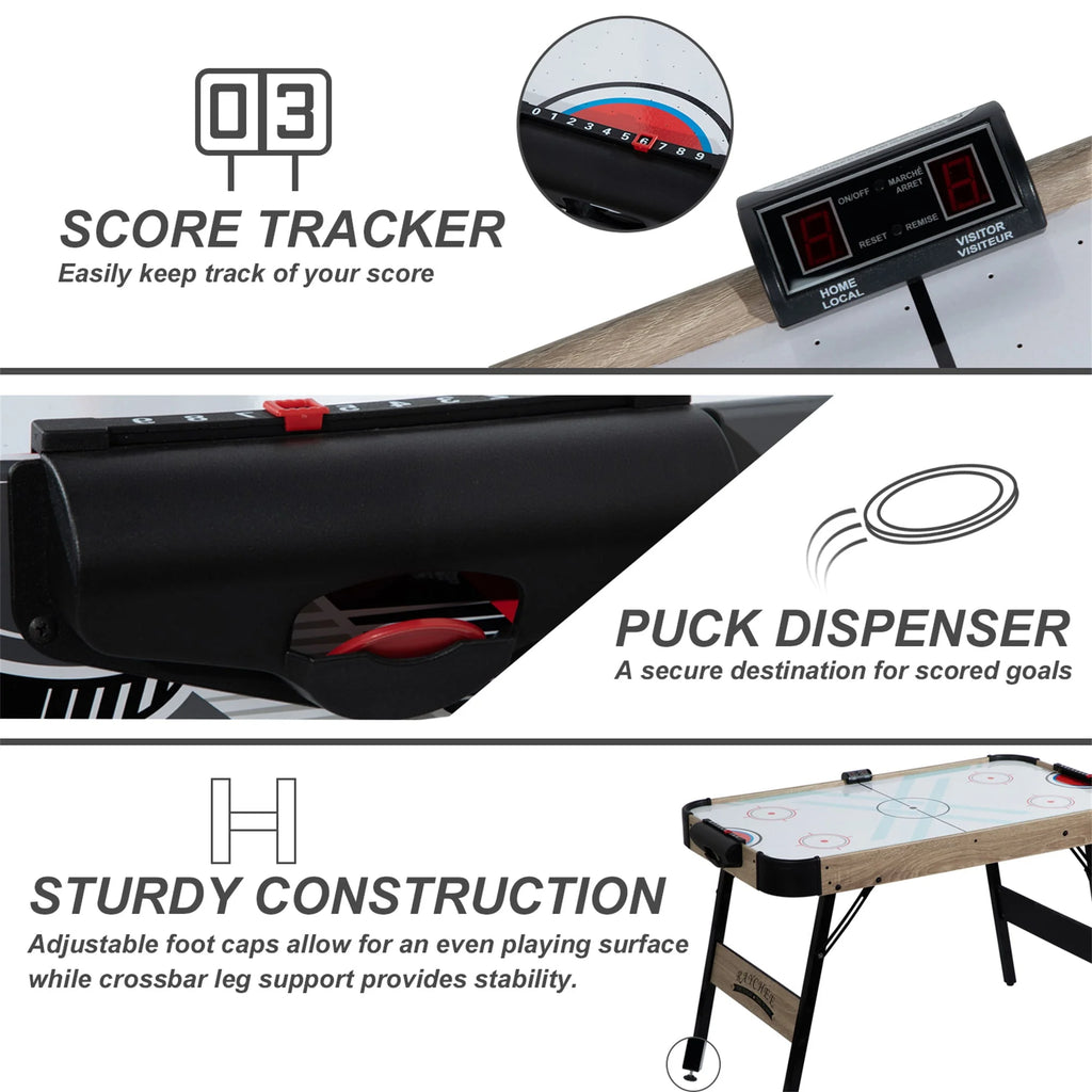 48in Foldable Air Powered Hockey Table with LED Scoreboard T91191
