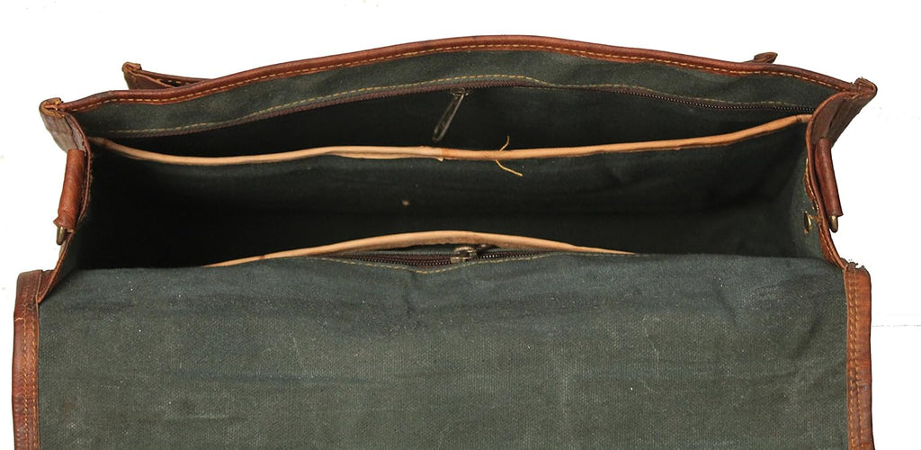 Distressed Leather Messenger Bag Satchel (13 X 18) H39350