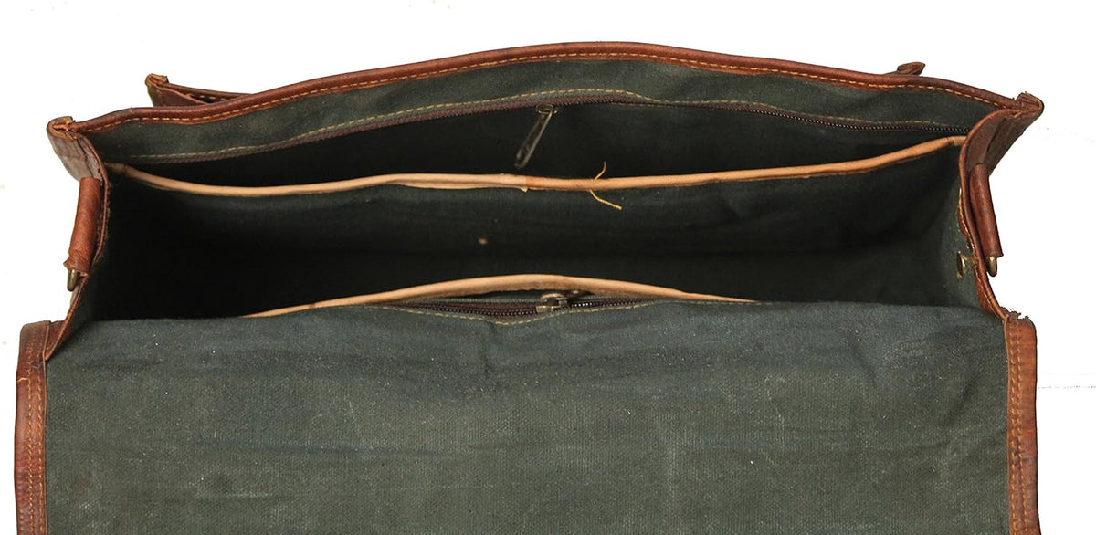 Distressed Leather Messenger Bag Satchel (13 X 18) H39350