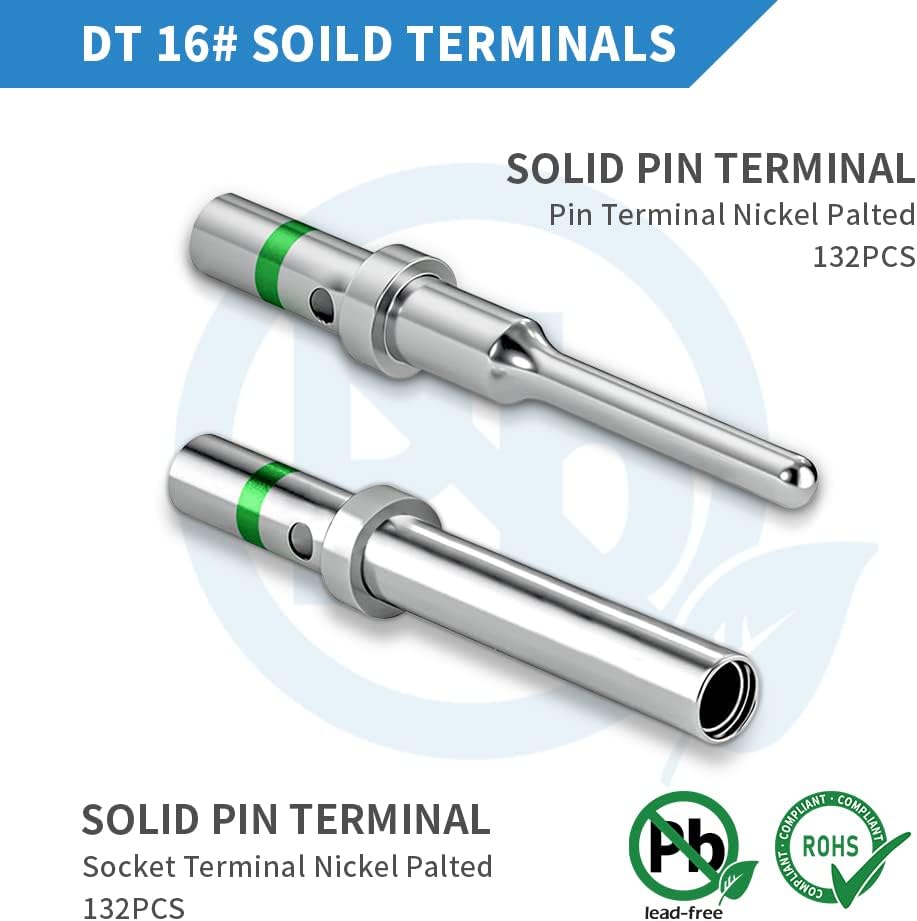 416PCS Waterproof Deutsch Connector Kit with Solid Contacts T6809