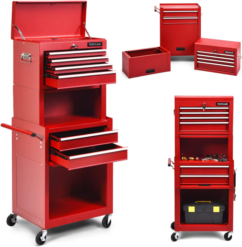 20-Inch Red Metal 5-Tray Cantilever Steel Tool Box X232295