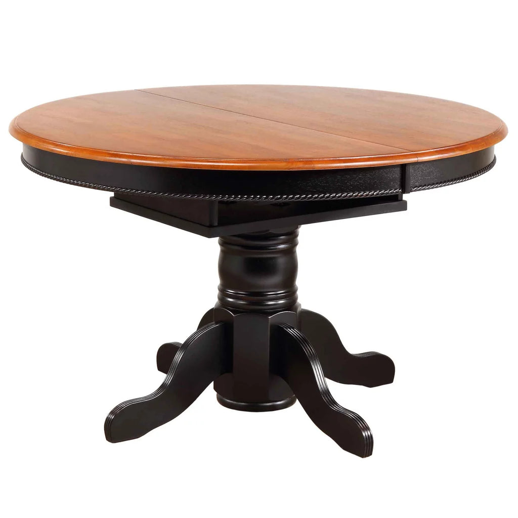 5 Pc Black Cherry Wood Dining Set V82408