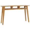 Teak Wood Console Table with 3 Open Shelves Z346907