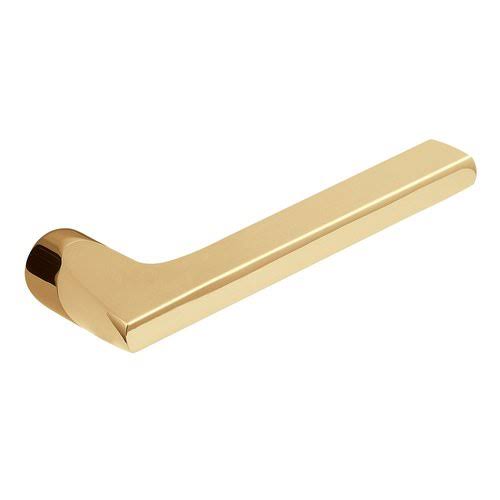 Satin Brass and Black Pair of Levers D735