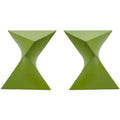 Green Plastic End Table Set Of 2 N390