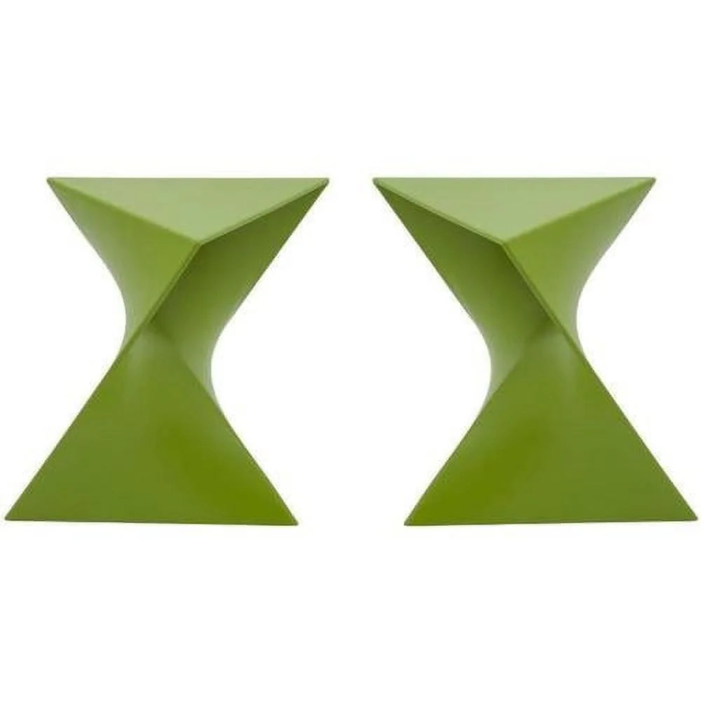Green Plastic End Table Set Of 2 N390