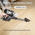 Gray Cordless Stick Vacuum with Removable Battery E706