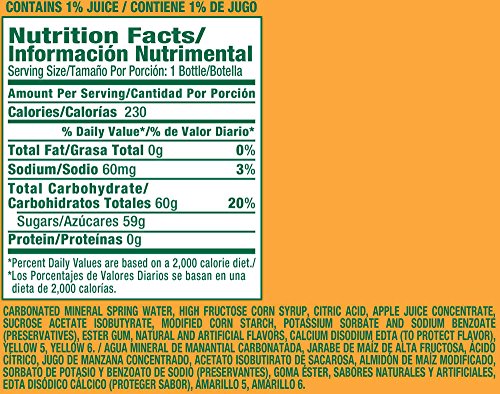 Naranjada Mineral Spring Water, 20.3 Fluid Ounce Bottle (Pack of 12) P2325