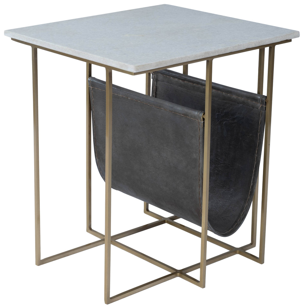 Marble Leather Magazine Table O378242