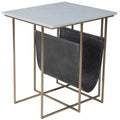 Marble Leather Magazine Table O378242
