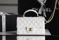 White Mini Flapbag With Top Handle L798168