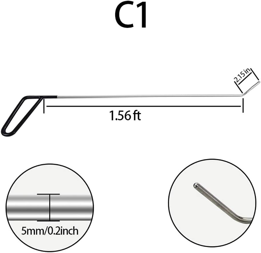 Paintless Dent Repair Tools 6 Pieces C Style Rods K285