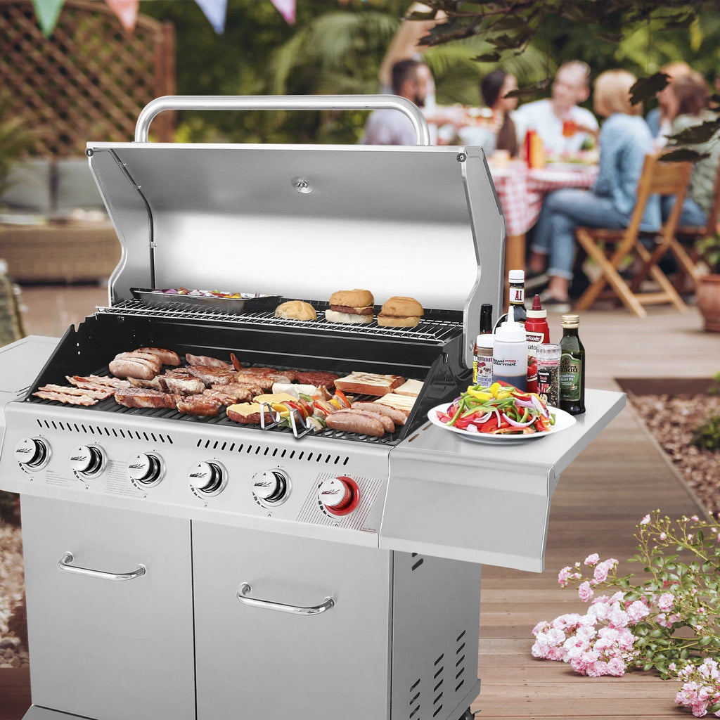 5-Burner Gas Grill with Rotisserie Kit E62097