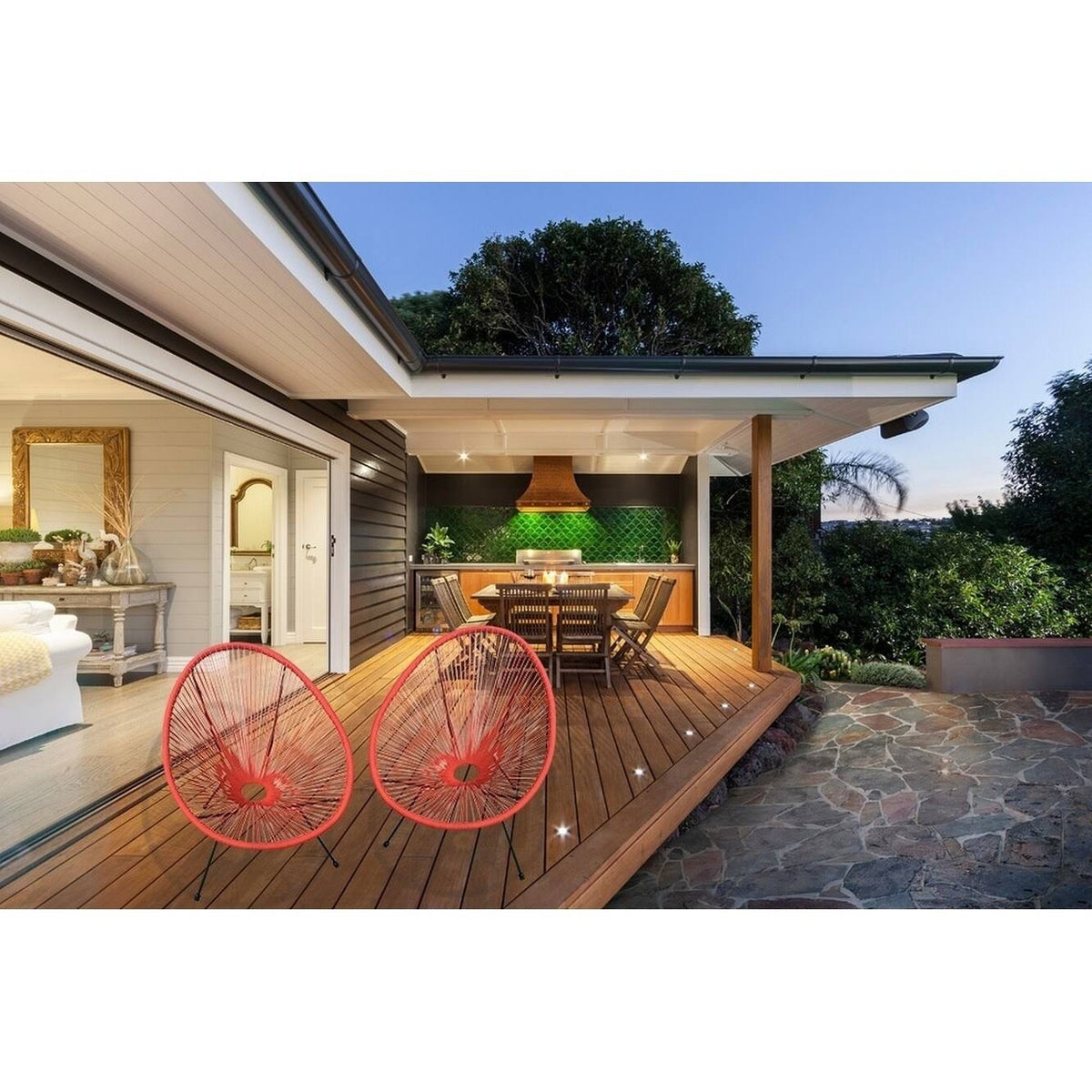 Black Acapulco Chair 4pc Set P847935