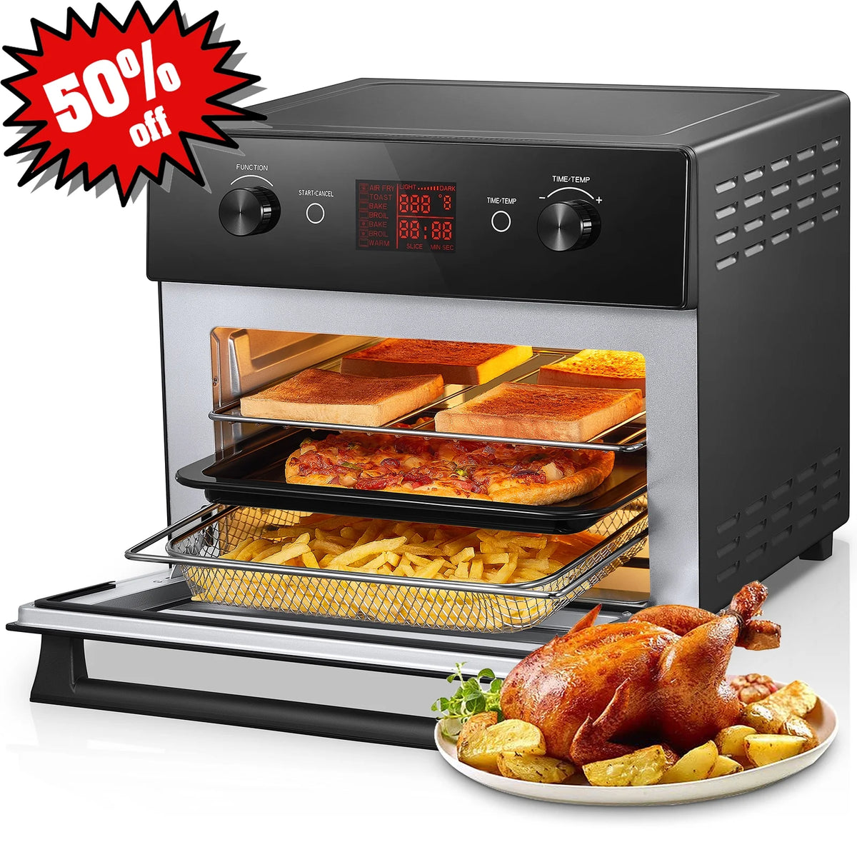 20QT Convection Air Fryer Toaster Oven Combo T1809