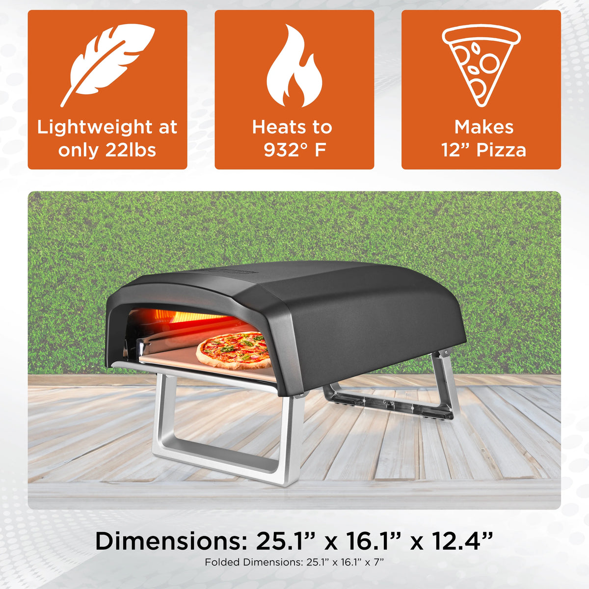 Propane Gas Portable Outdoor Pizza Oven O868287