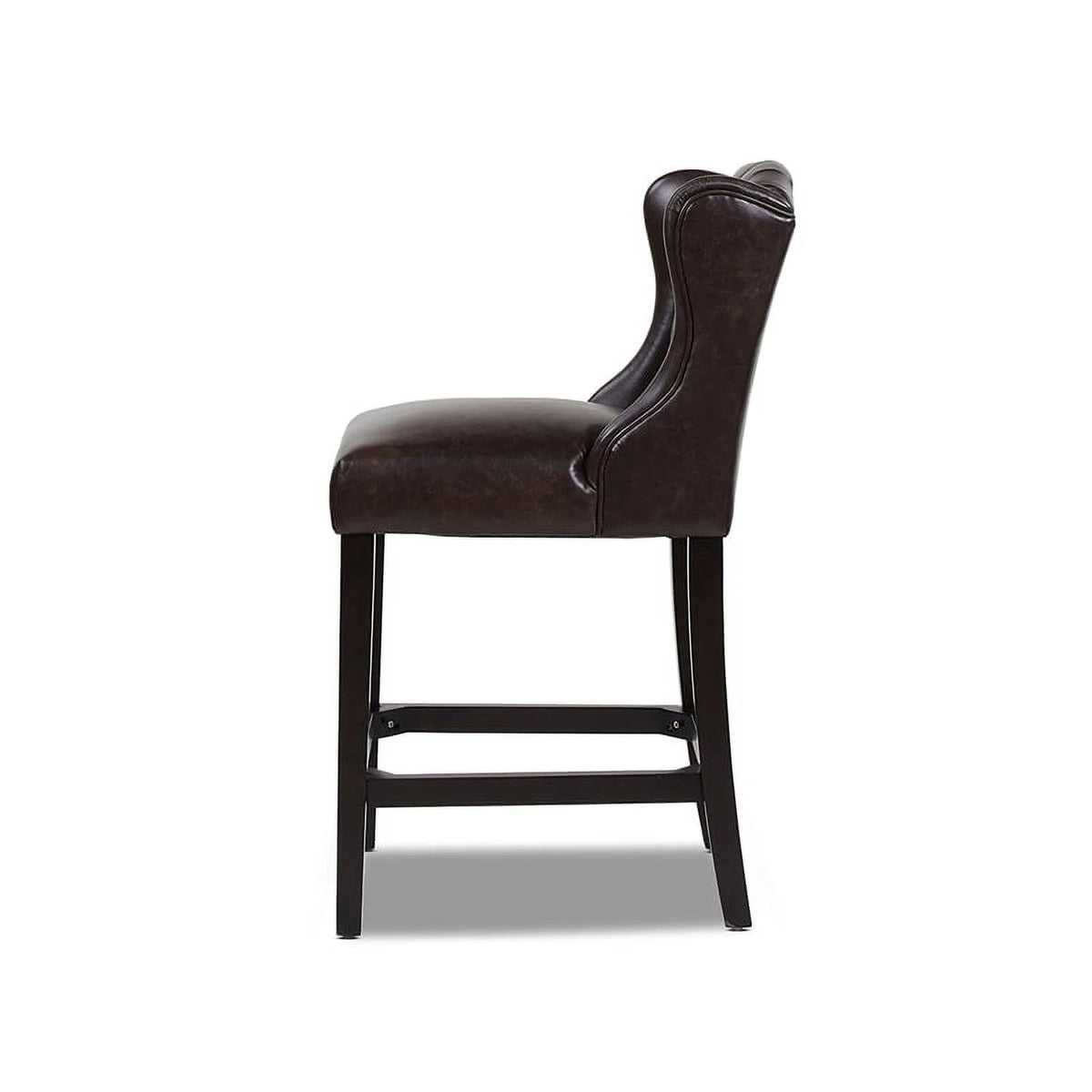 26" Tufted Faux Leather Bar Stool Set of 3 X838