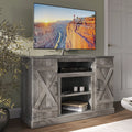 Gray Wash TV Stand Media Entertainment Center I386322