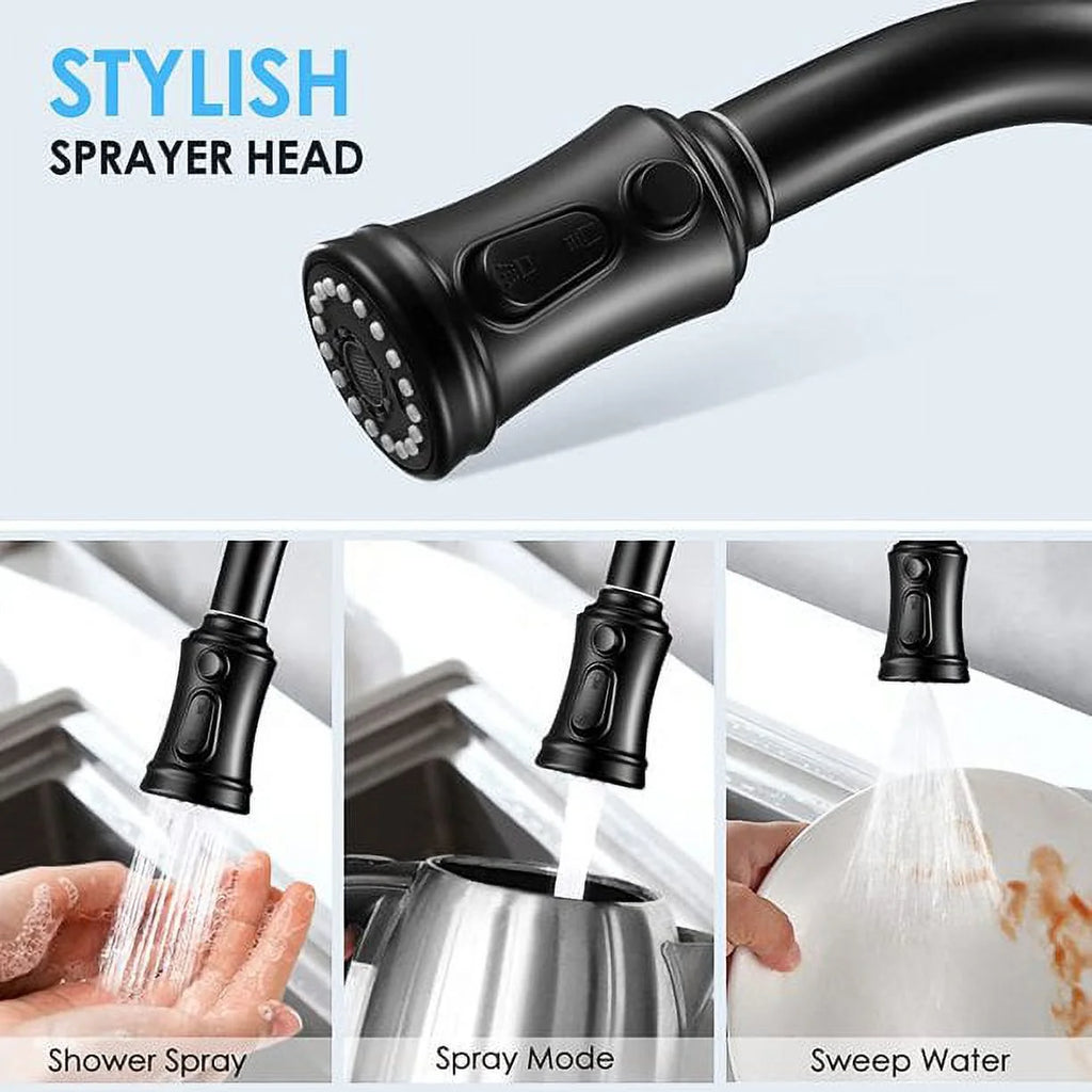 Black Stainless Steel Pull Down Kitchen Faucet Q4729