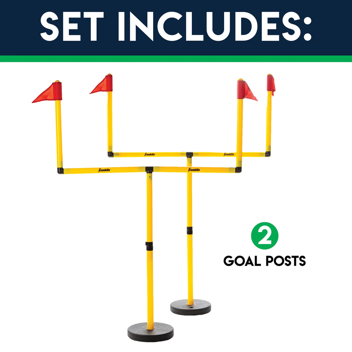 Adjustable 2 Goal Football Post Set N2769