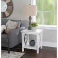 Antique White End Table A1056