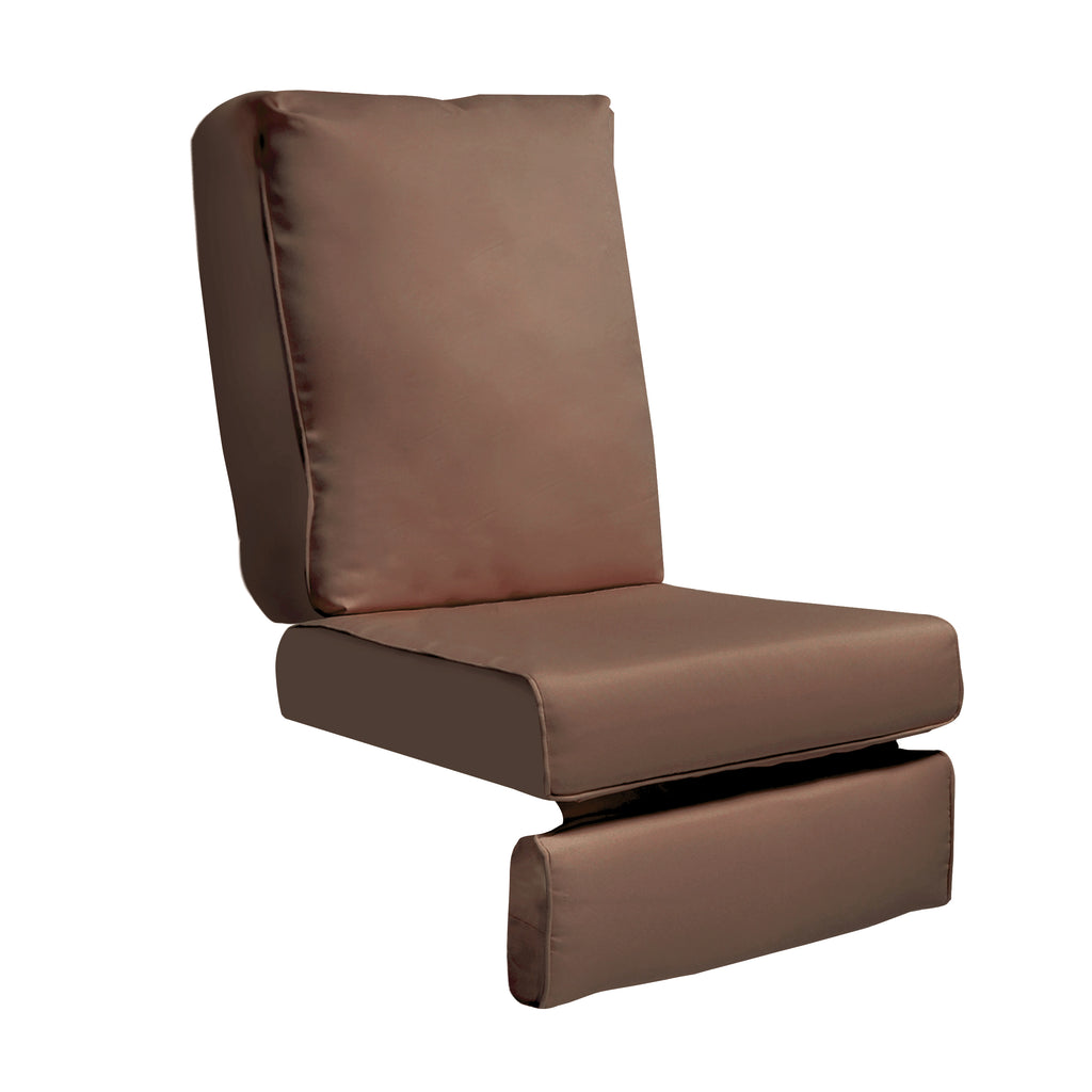 Brown Waterproof Outdoor Recliner Replacement Cushion F7205