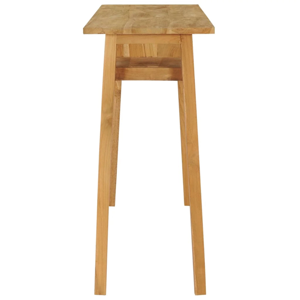 Teak Wood Console Table with 3 Open Shelves Z346907