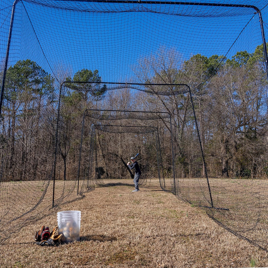 40 and 60 Foot Batting Cage with Frame and Netting Y86516