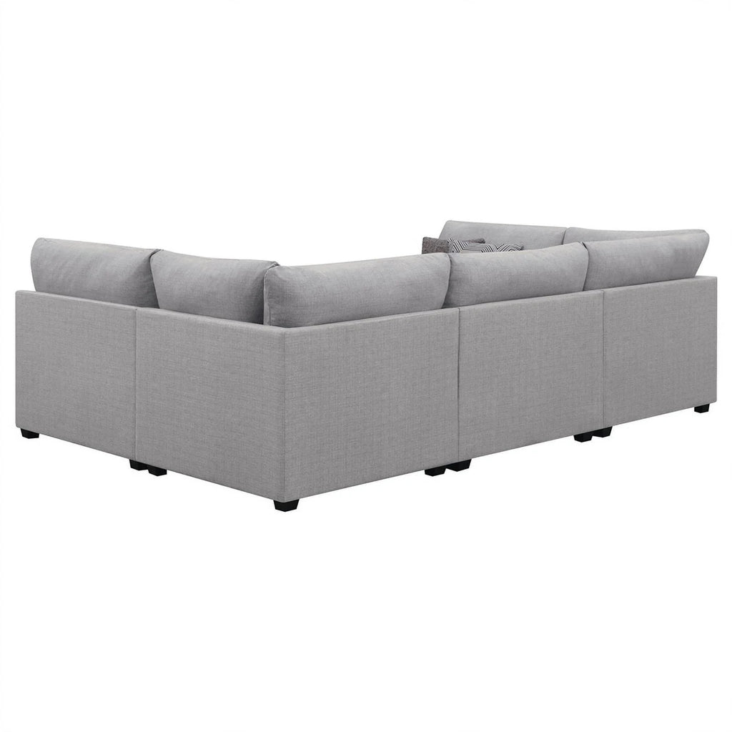 Gray 6-piece Fabric Upholstered Modular Sectional D161048