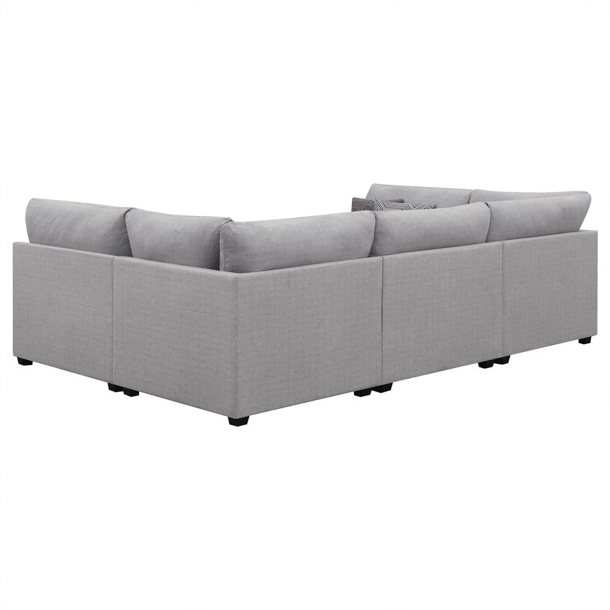 Gray 6-piece Fabric Upholstered Modular Sectional D161048