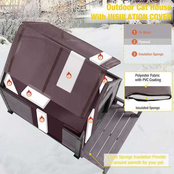 Insulated Large Dog House with Liner P67768