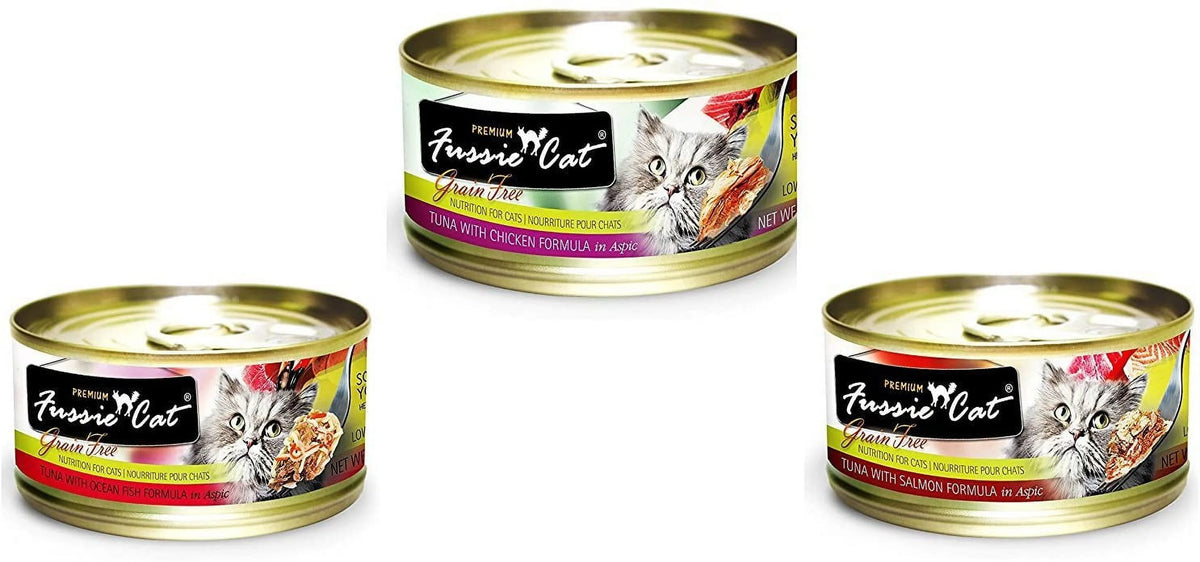 Grain Free Canned Cat Food 3 Flavor Variety Bundle, 2.82 Oz Each (12 Cans Total) Z243493